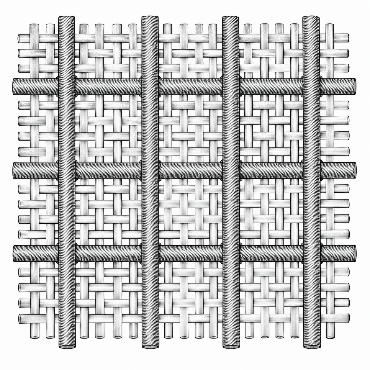 Ripstop weave diagram