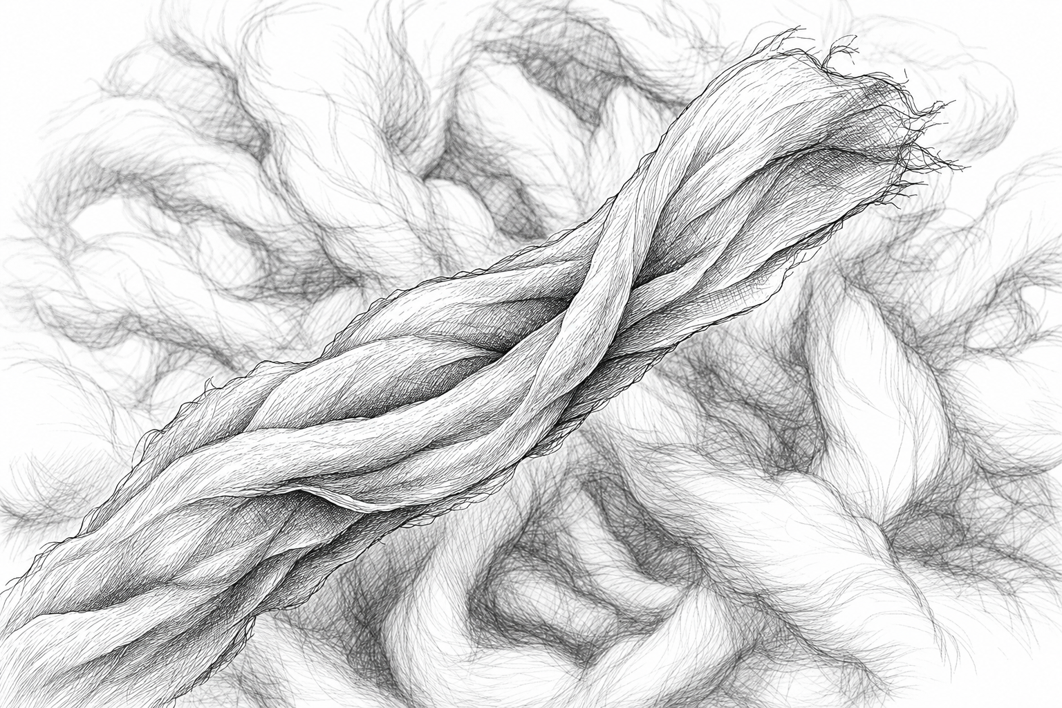 Cotton fiber close-up