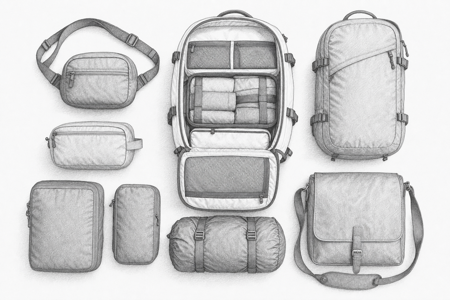 Full system flat lay
