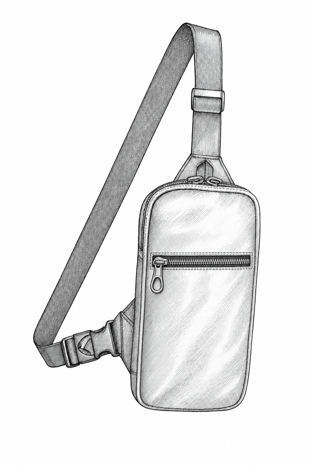 Concept Collective Travel Sling pen-and-ink sketch