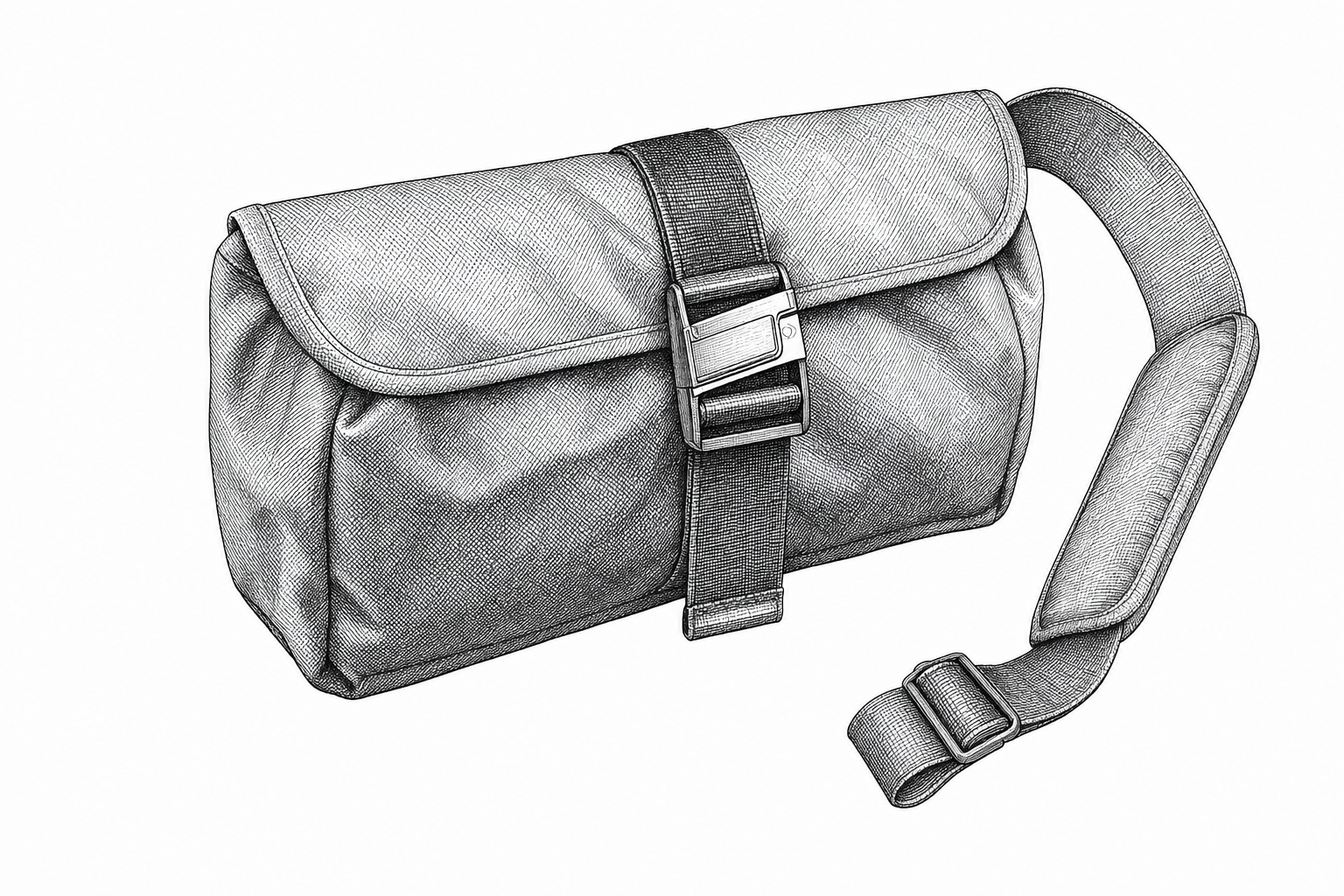 Unsettle Rush Hour Sling pen-and-ink sketch