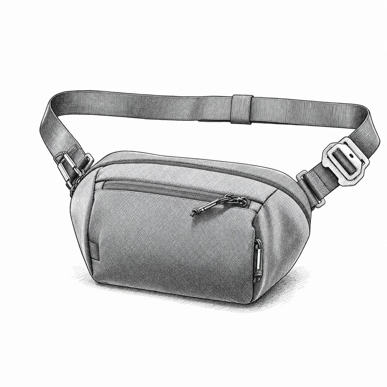 Heimplanet Transit Line Sling Pocket XL pen-and-ink sketch