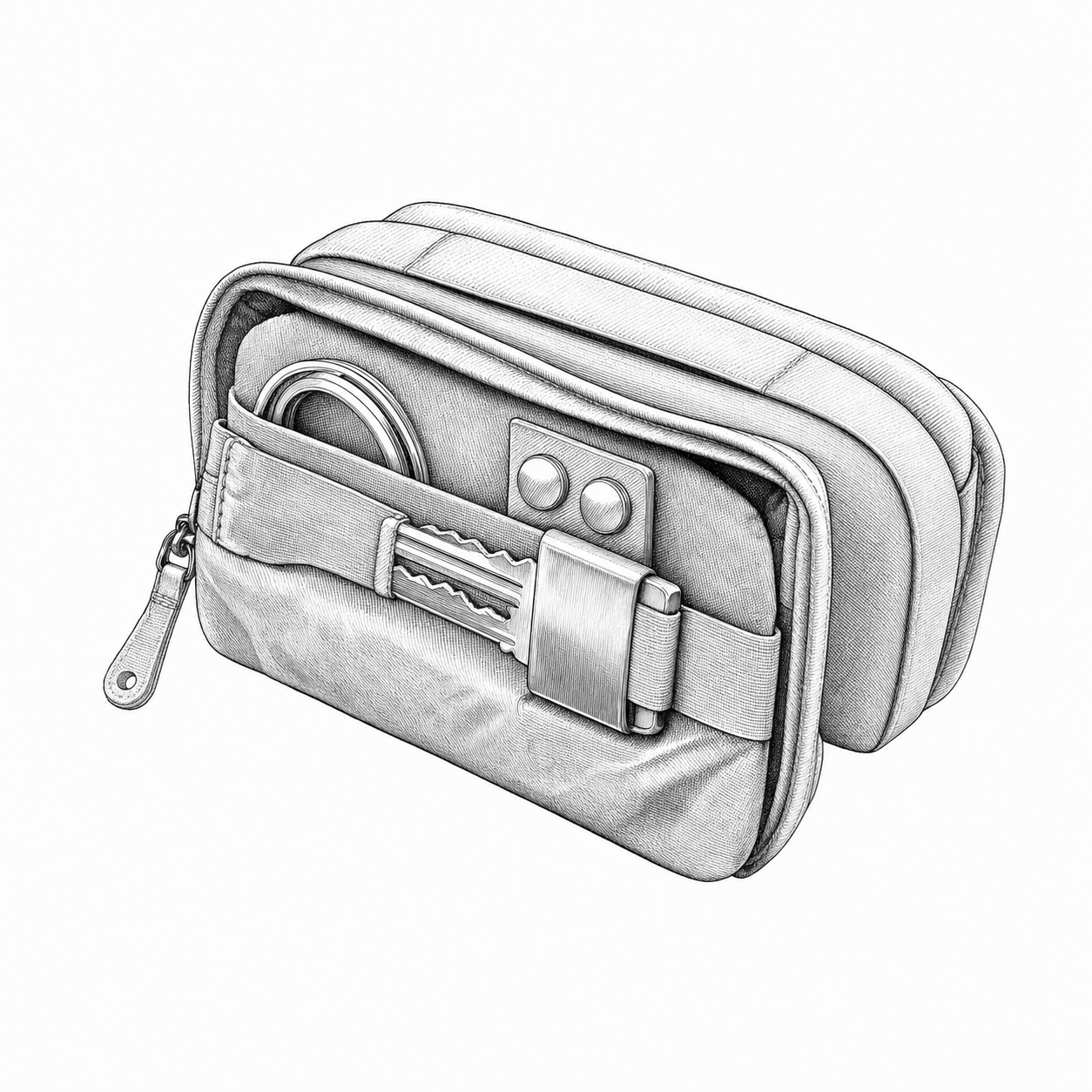 MK × Orbitkey 2-in-1 pen-and-ink sketch